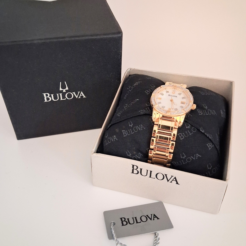 Bulova Women's Gold-Tone Watch with Diamond Accents